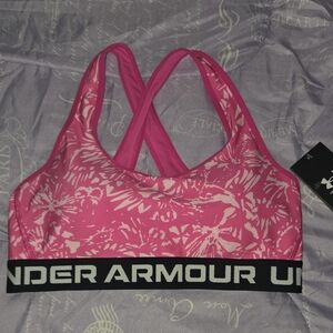 Under Armour Floral Pink Sports Bra
